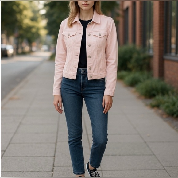 NWT Michael Kors Blossom Denim Jacket - Picture 2 of 6